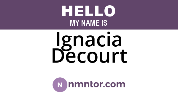 Ignacia Decourt