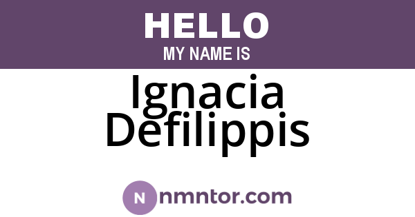 Ignacia Defilippis