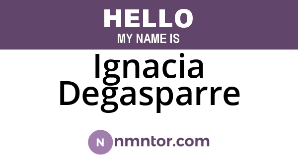 Ignacia Degasparre