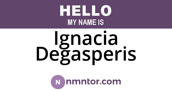 Ignacia Degasperis
