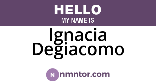 Ignacia Degiacomo