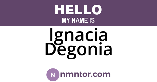Ignacia Degonia