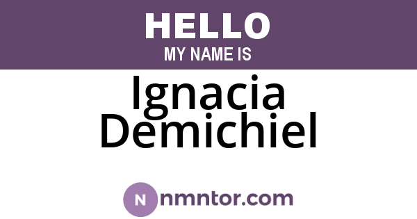 Ignacia Demichiel