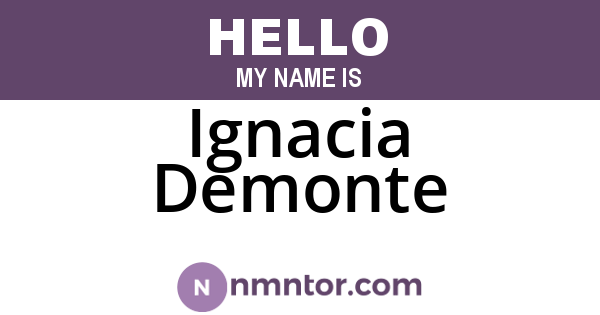 Ignacia Demonte