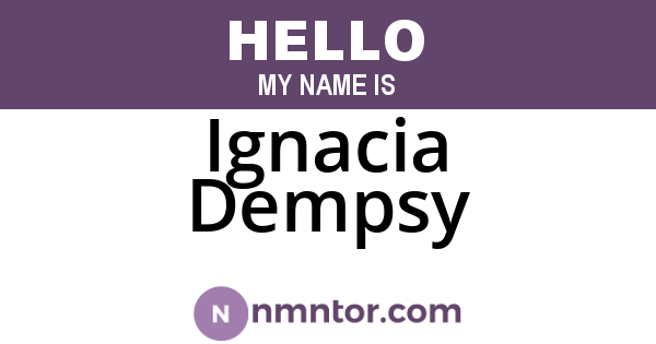 Ignacia Dempsy