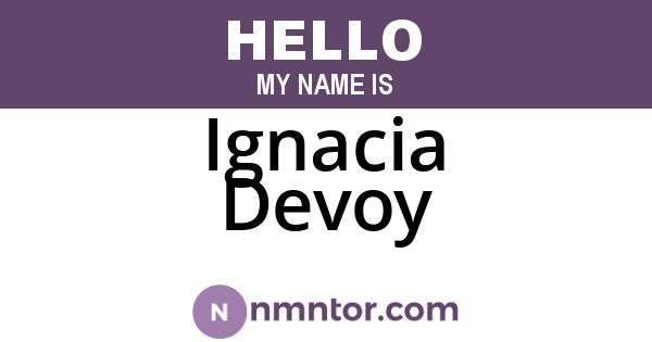 Ignacia Devoy