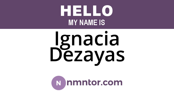 Ignacia Dezayas