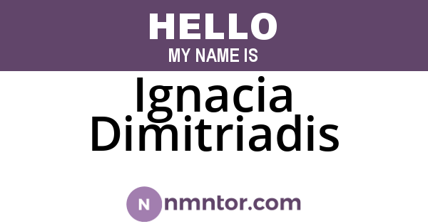 Ignacia Dimitriadis