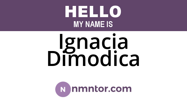 Ignacia Dimodica