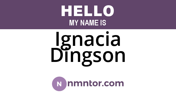 Ignacia Dingson