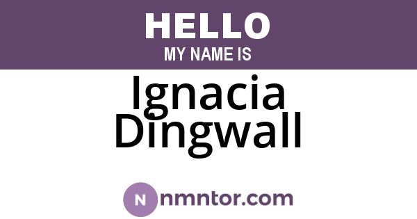 Ignacia Dingwall