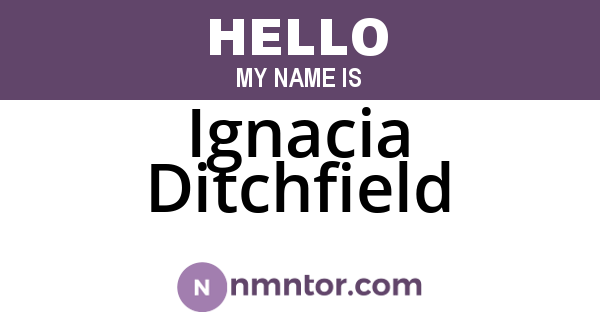 Ignacia Ditchfield