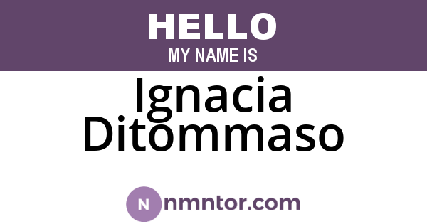 Ignacia Ditommaso
