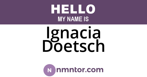 Ignacia Doetsch
