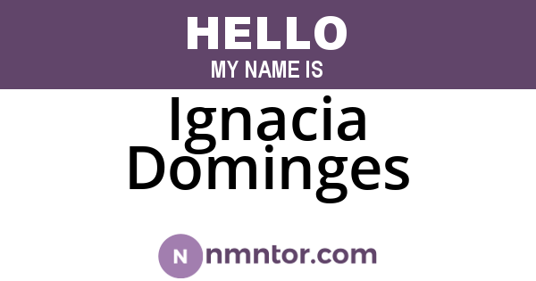 Ignacia Dominges