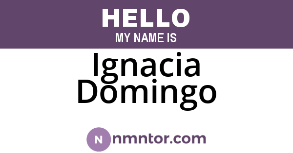 Ignacia Domingo