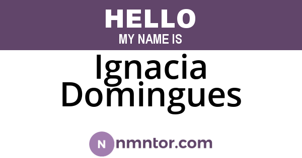 Ignacia Domingues