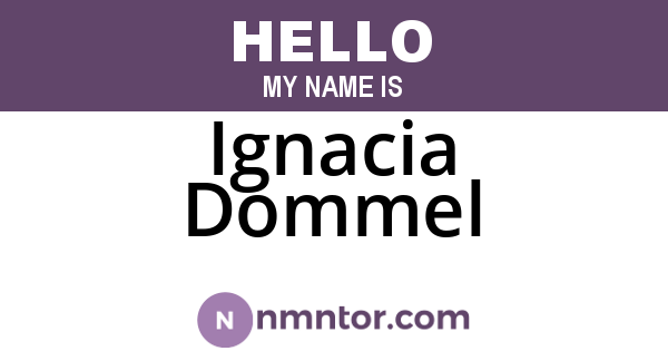 Ignacia Dommel