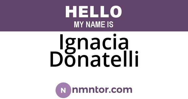 Ignacia Donatelli