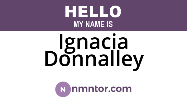 Ignacia Donnalley