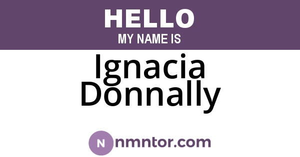 Ignacia Donnally