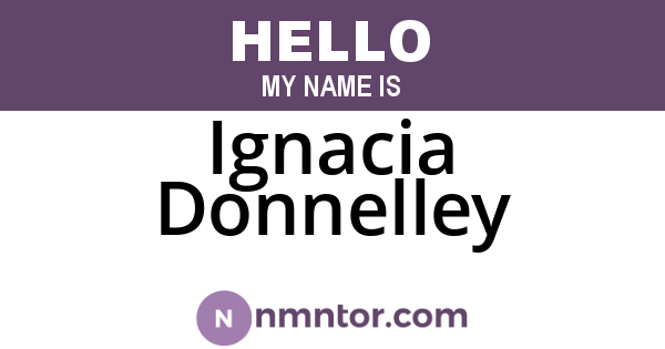 Ignacia Donnelley
