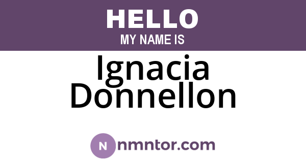 Ignacia Donnellon