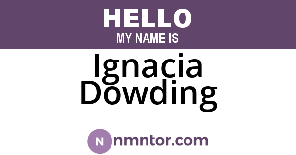 Ignacia Dowding