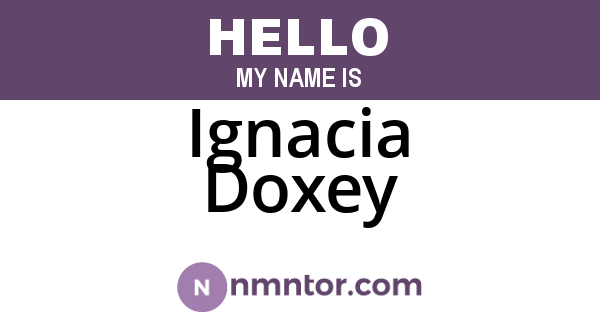 Ignacia Doxey
