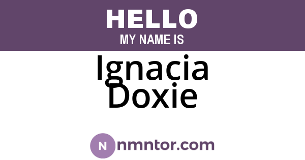 Ignacia Doxie
