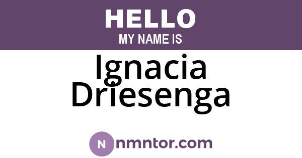 Ignacia Driesenga
