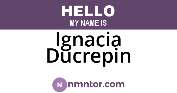 Ignacia Ducrepin