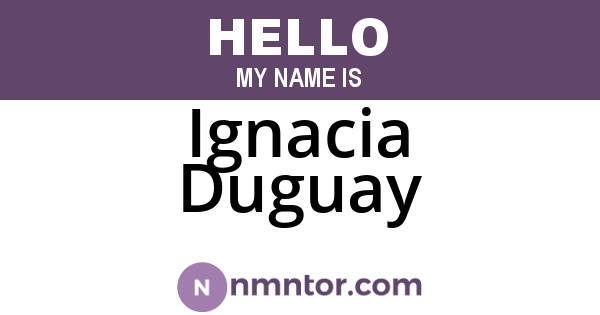 Ignacia Duguay