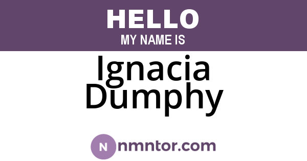 Ignacia Dumphy