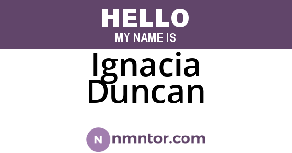 Ignacia Duncan