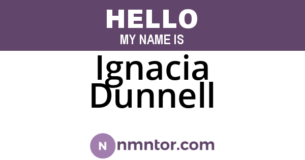Ignacia Dunnell