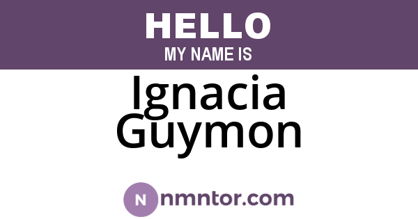 Ignacia Guymon
