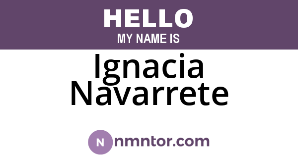 Ignacia Navarrete