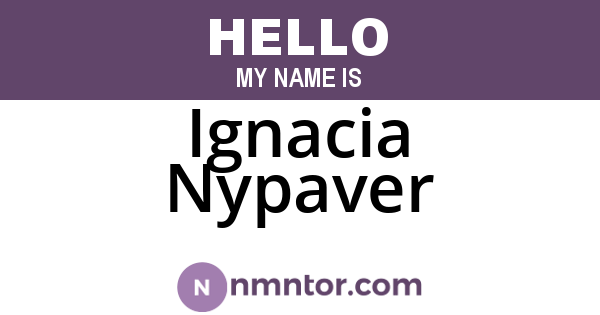 Ignacia Nypaver