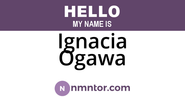 Ignacia Ogawa