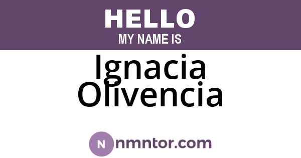 Ignacia Olivencia