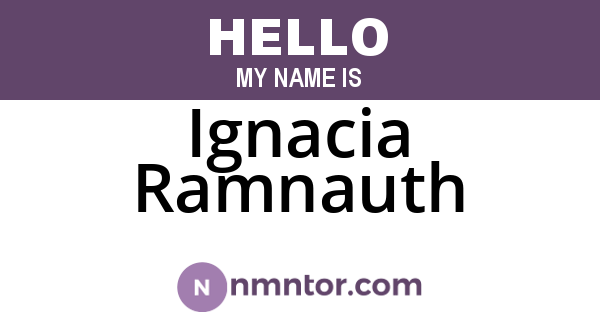 Ignacia Ramnauth