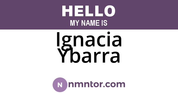 Ignacia Ybarra