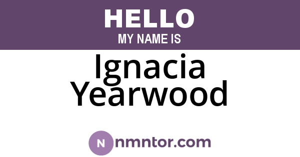 Ignacia Yearwood
