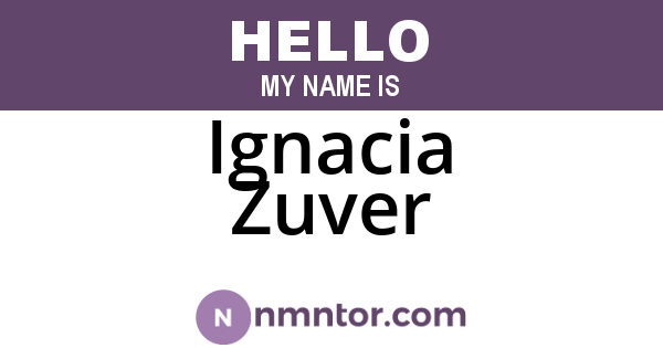Ignacia Zuver