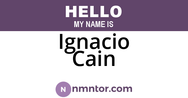 Ignacio Cain