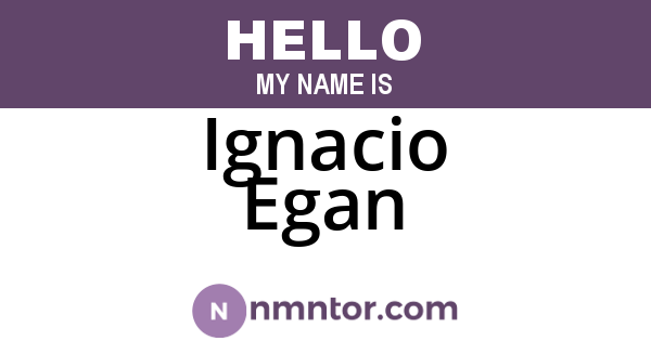 Ignacio Egan