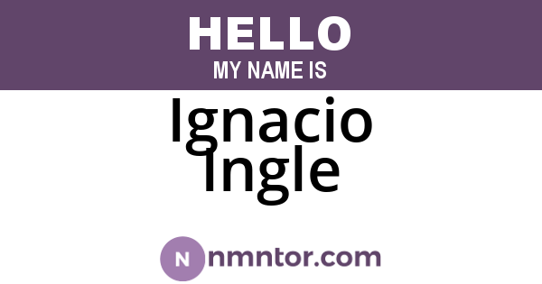 Ignacio Ingle