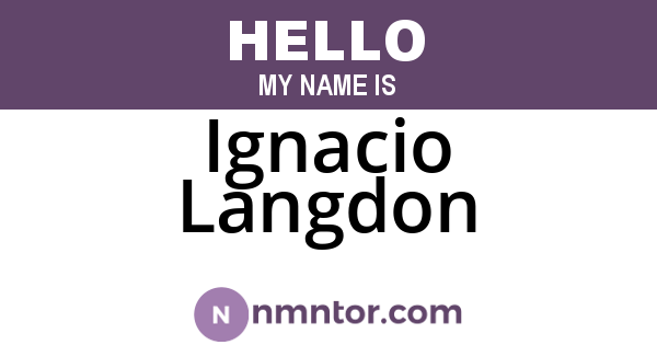 Ignacio Langdon