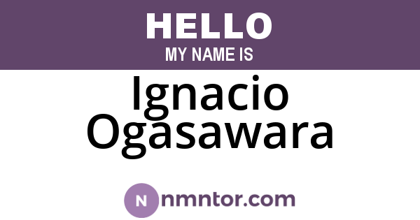 Ignacio Ogasawara